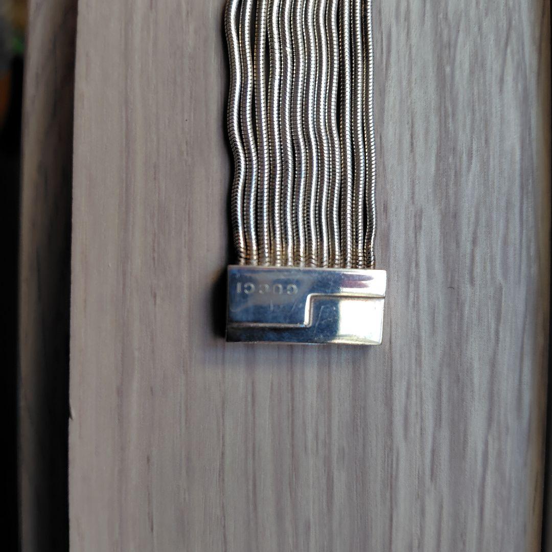 【希少】GUCCI ヴィンテージ スネークチェーン ブレスレット シルバー925