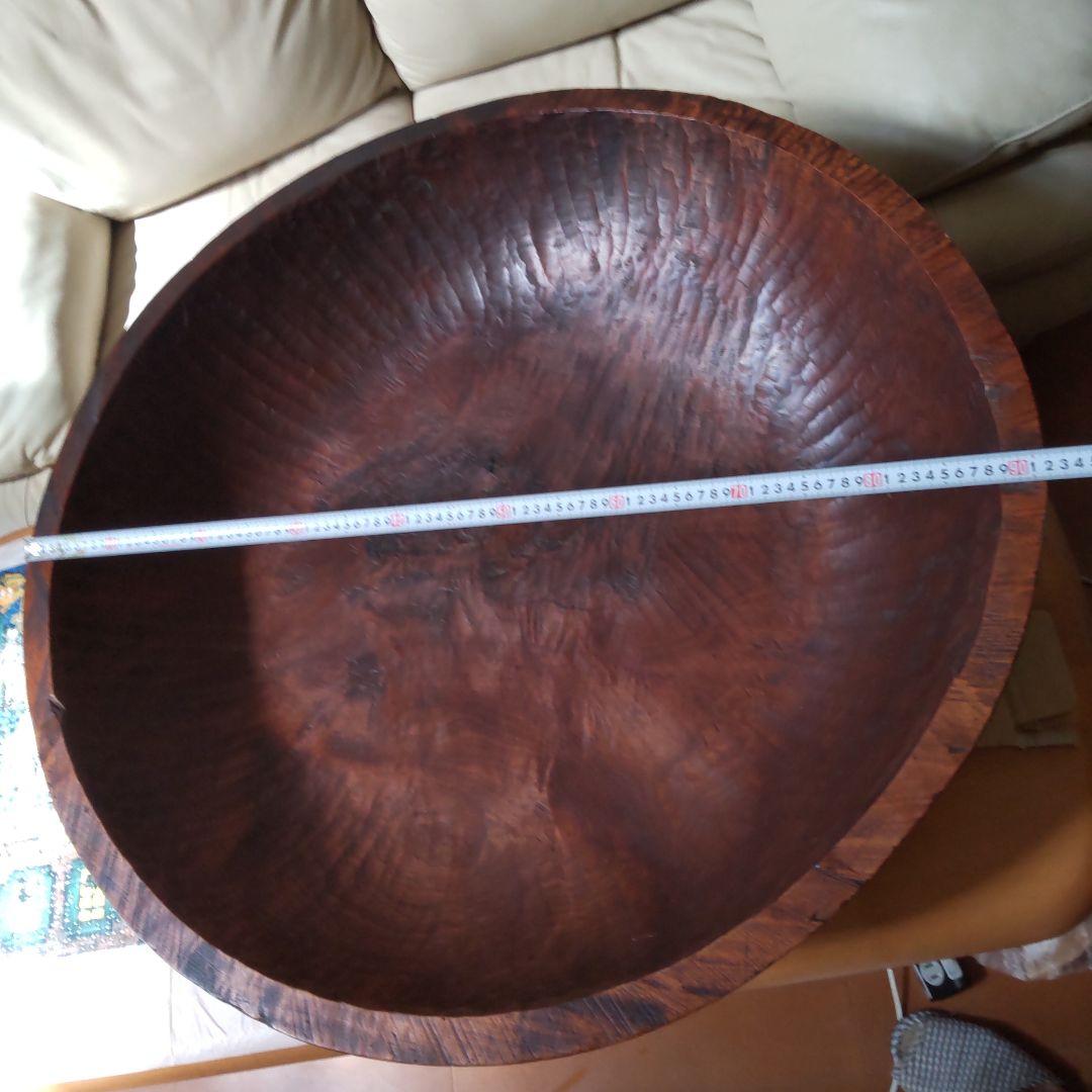 超巨大こね鉢 91㎝くり抜き木鉢 イベントや展示などにも たのメル便