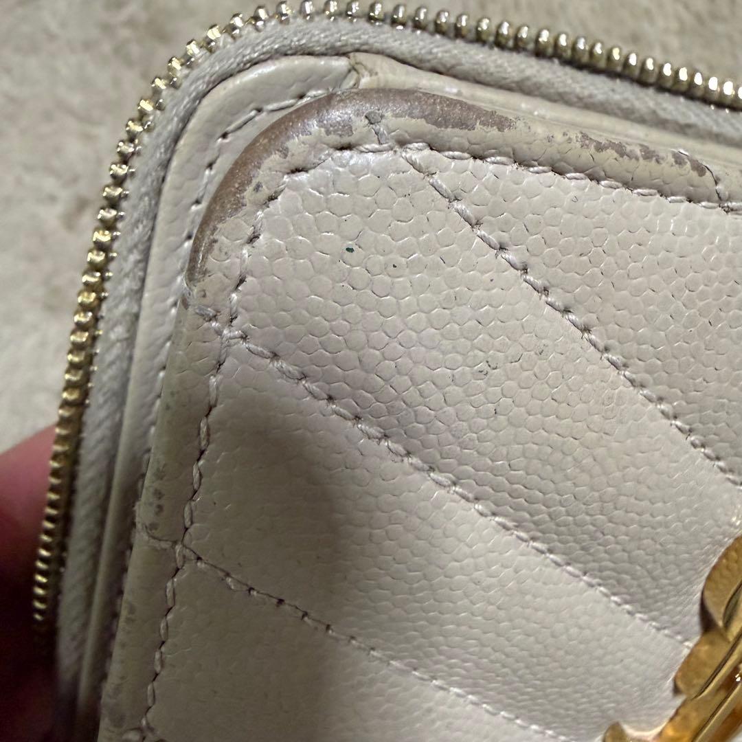 サンローラン　財布　SAINT LAURENT ベージュ　二つ折り財布