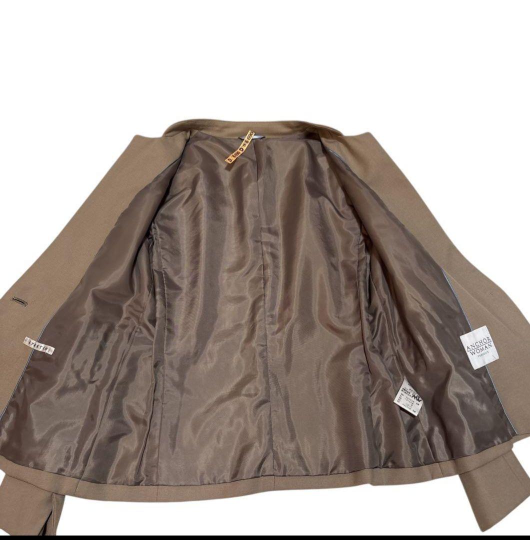 ANCHOR WOMAN ストレッチスーツセットアップ ベージュ