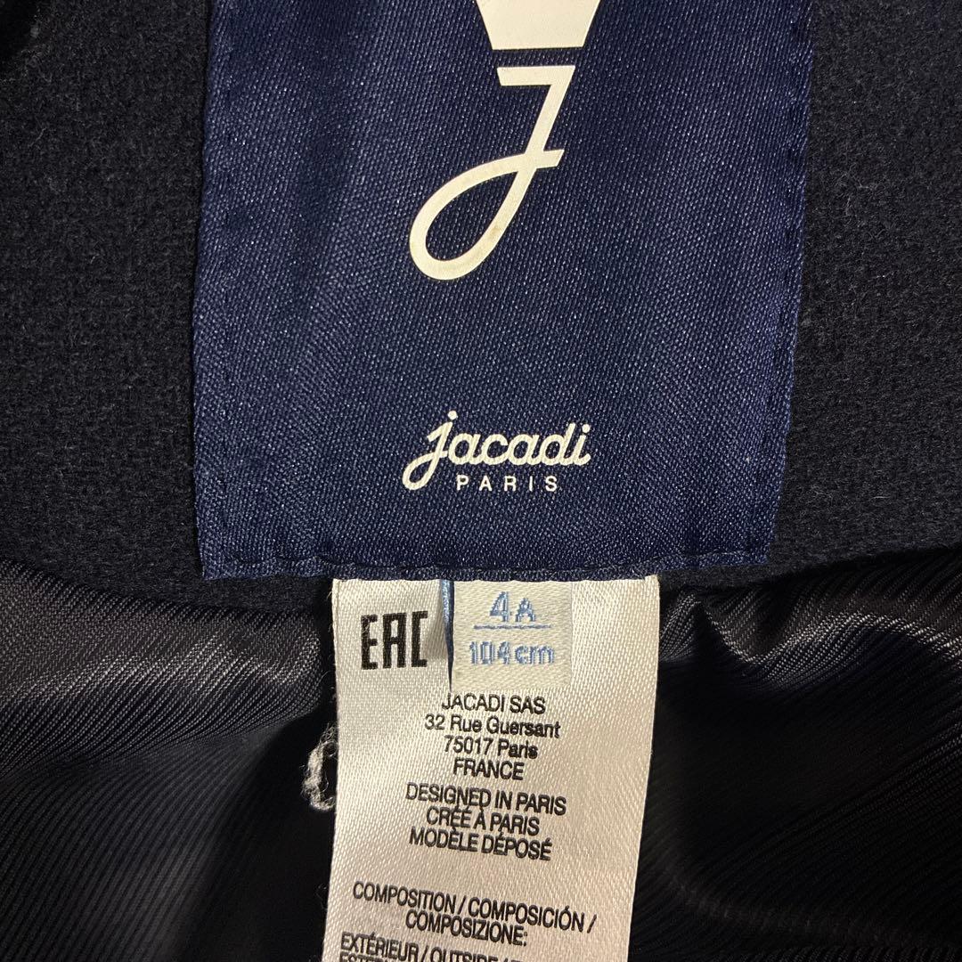 Jacadi ネイビー ウールコート 4A 104センチ ジャカディ　双子