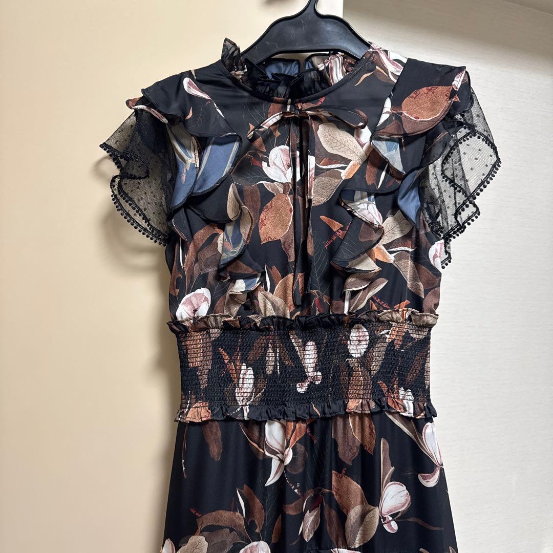 ERUKEI フラワープリント フリルドレス最終値下げ