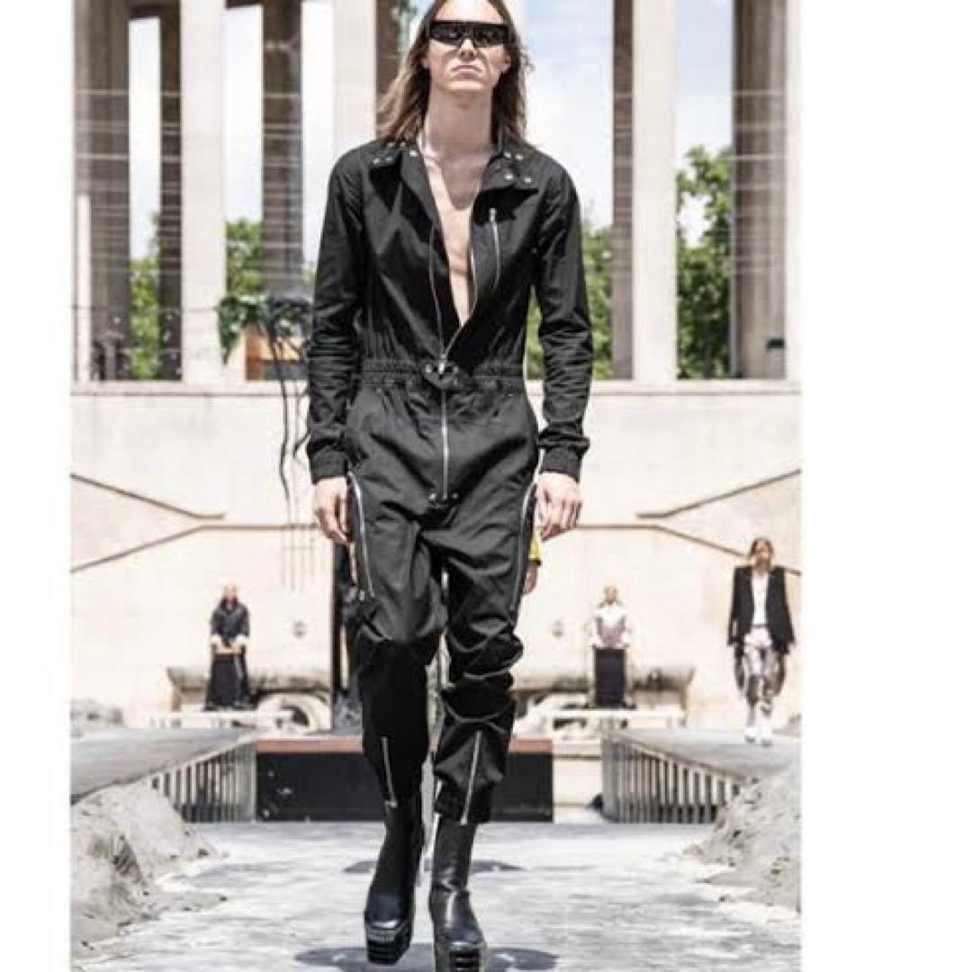 sk　　rick owens ブラック ジャンプスーツ　23ss