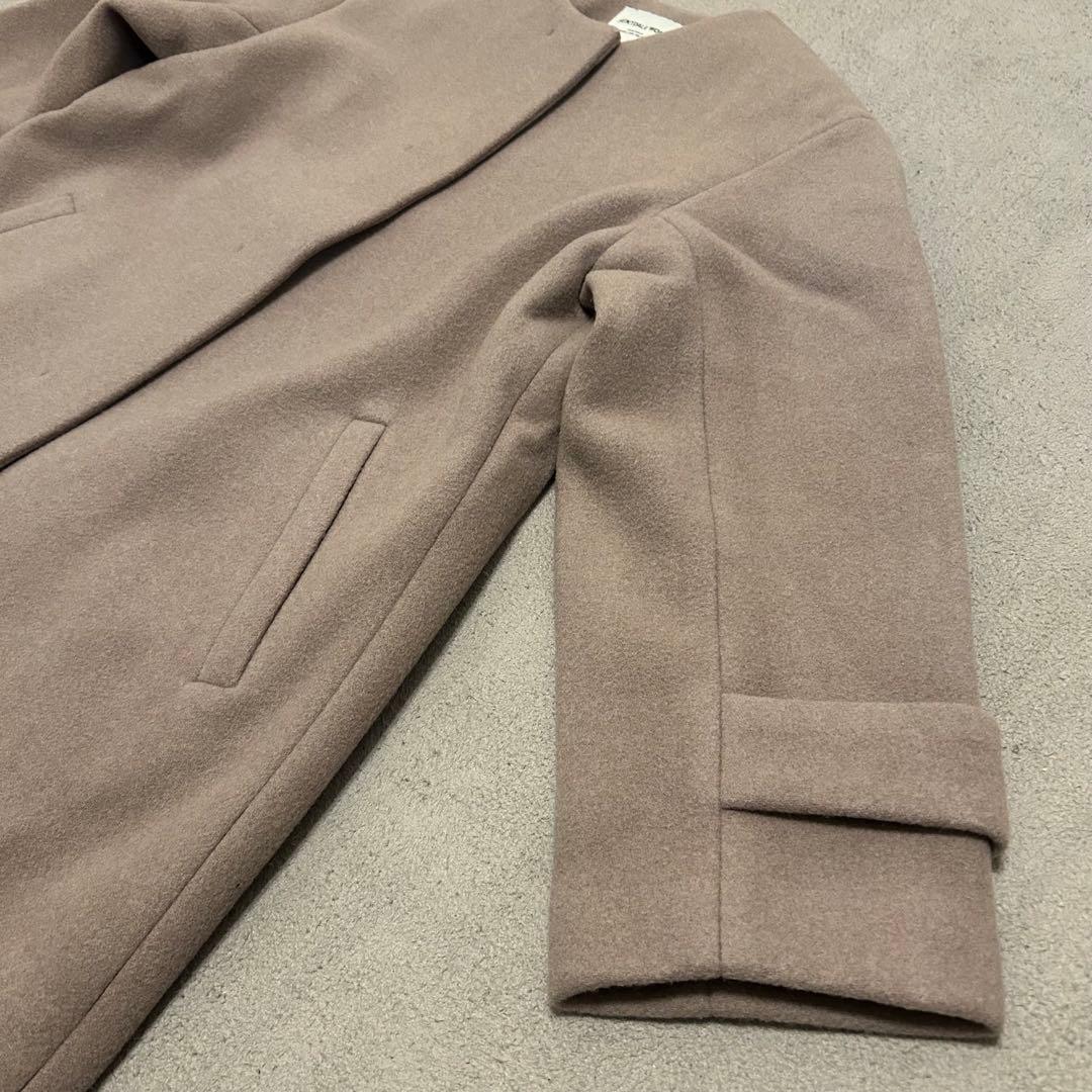 【美品】グリーンレーベルリラクシング定価35,200円23AWノーカラーコート