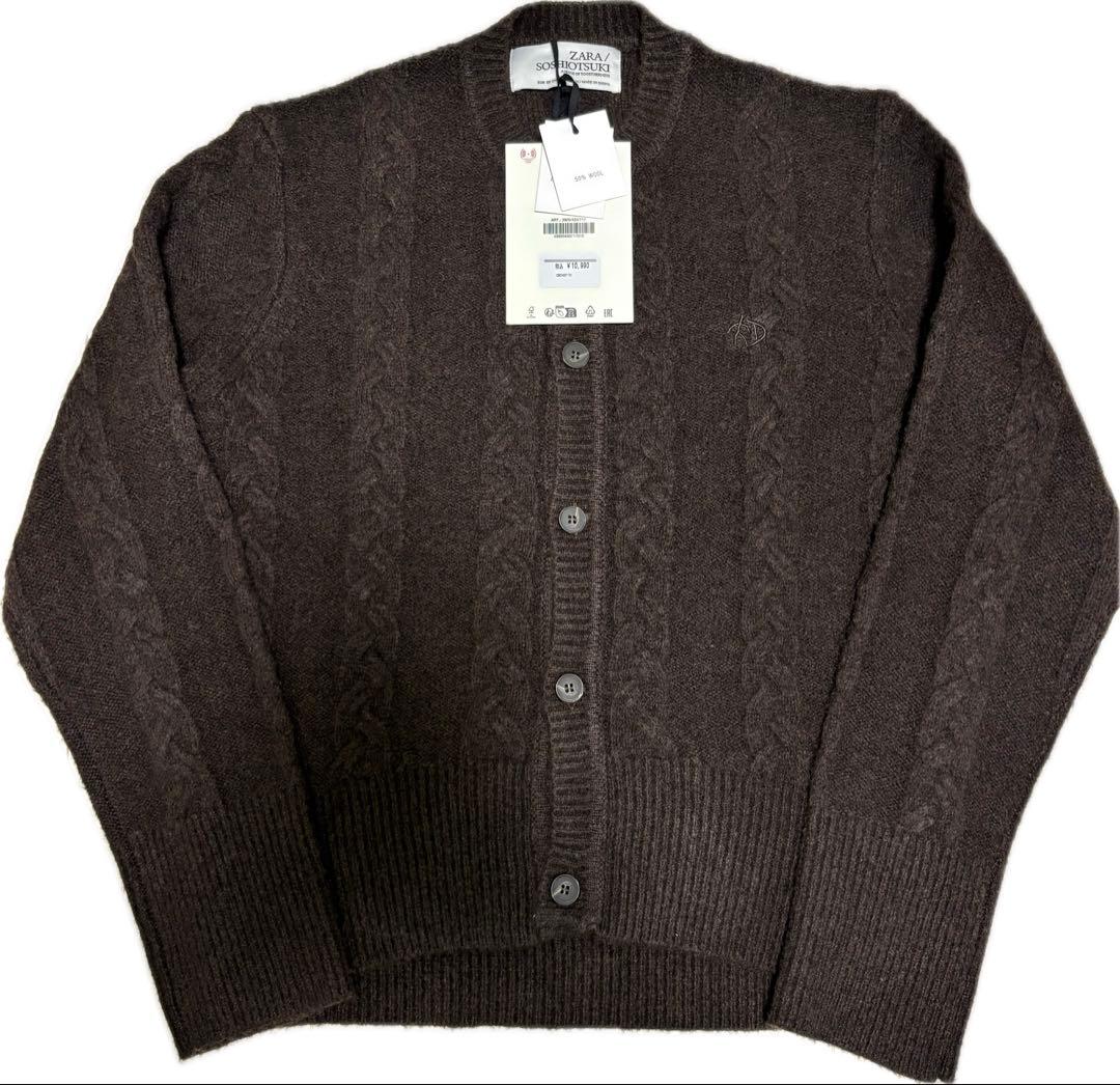 即完品zara SOSHIOTSUKI CABLE KNIT cardigan