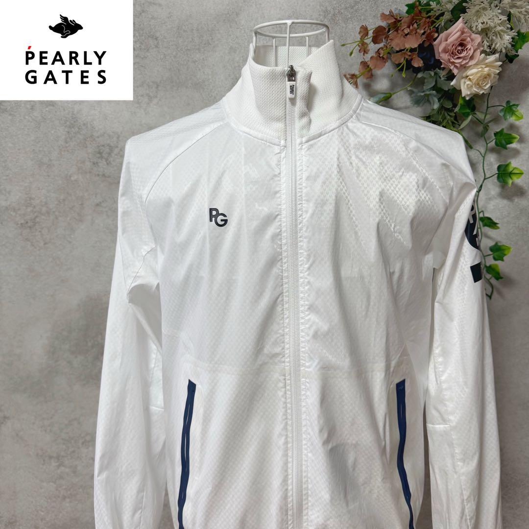 パーリーゲイツ　ナイロンジャケット　ホワイト　ゴルフウェア
