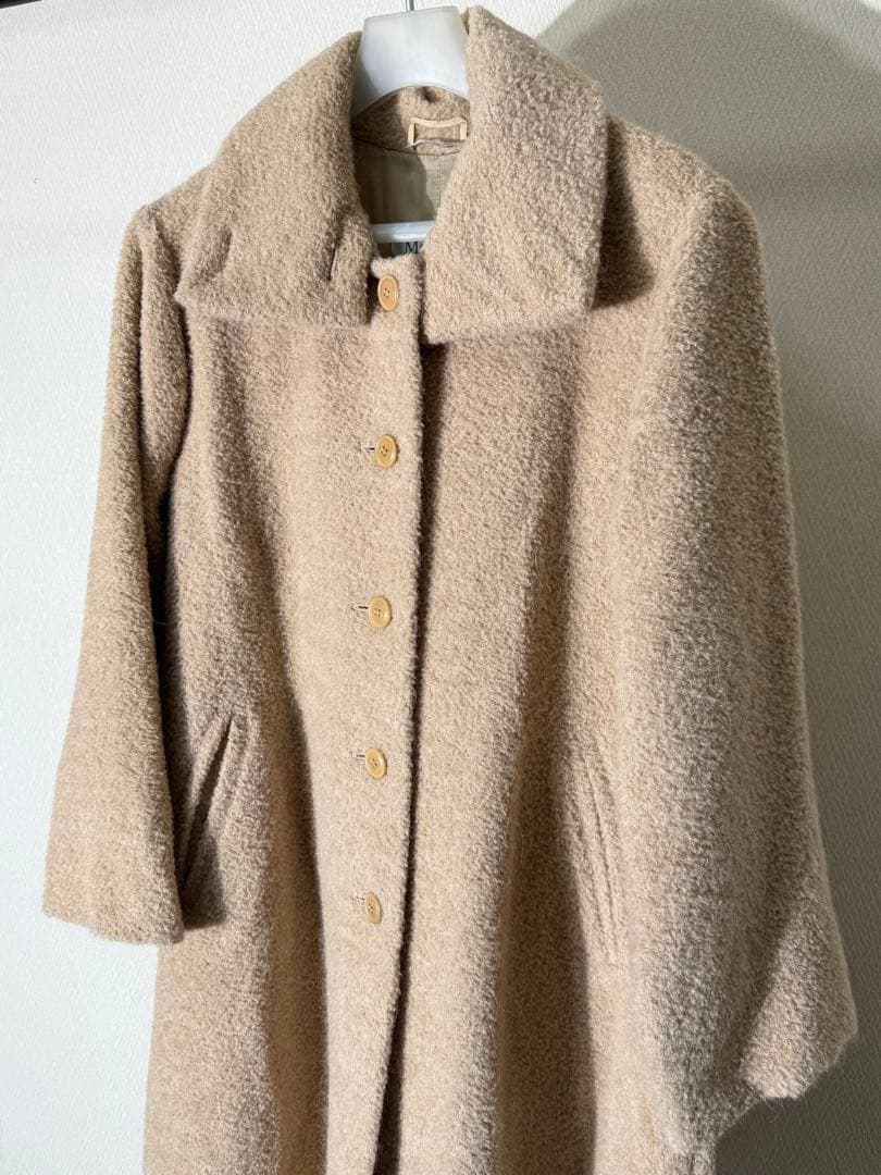 MAX MARA マックスマーラ ボアウールロングコート