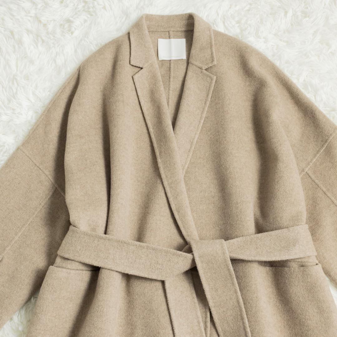 美品 GALLARDAGALANTE カシミヤハーフワイドコート ベージュ