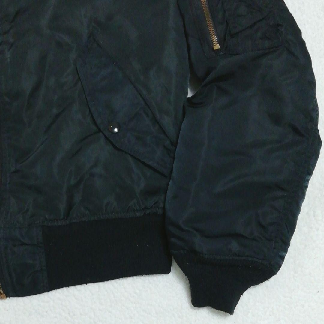 USA製 アルファインダストリーズ MA-1ジャケット(S)90s ブラック色
