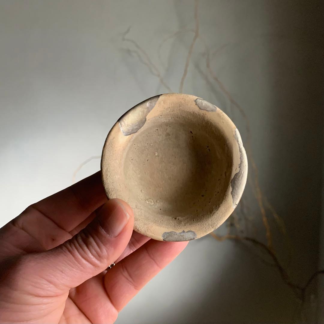 無地志野盃 桃山〜江戸初 古美術 志野 盃 ぐい呑み 古道具 アンティーク 陶片