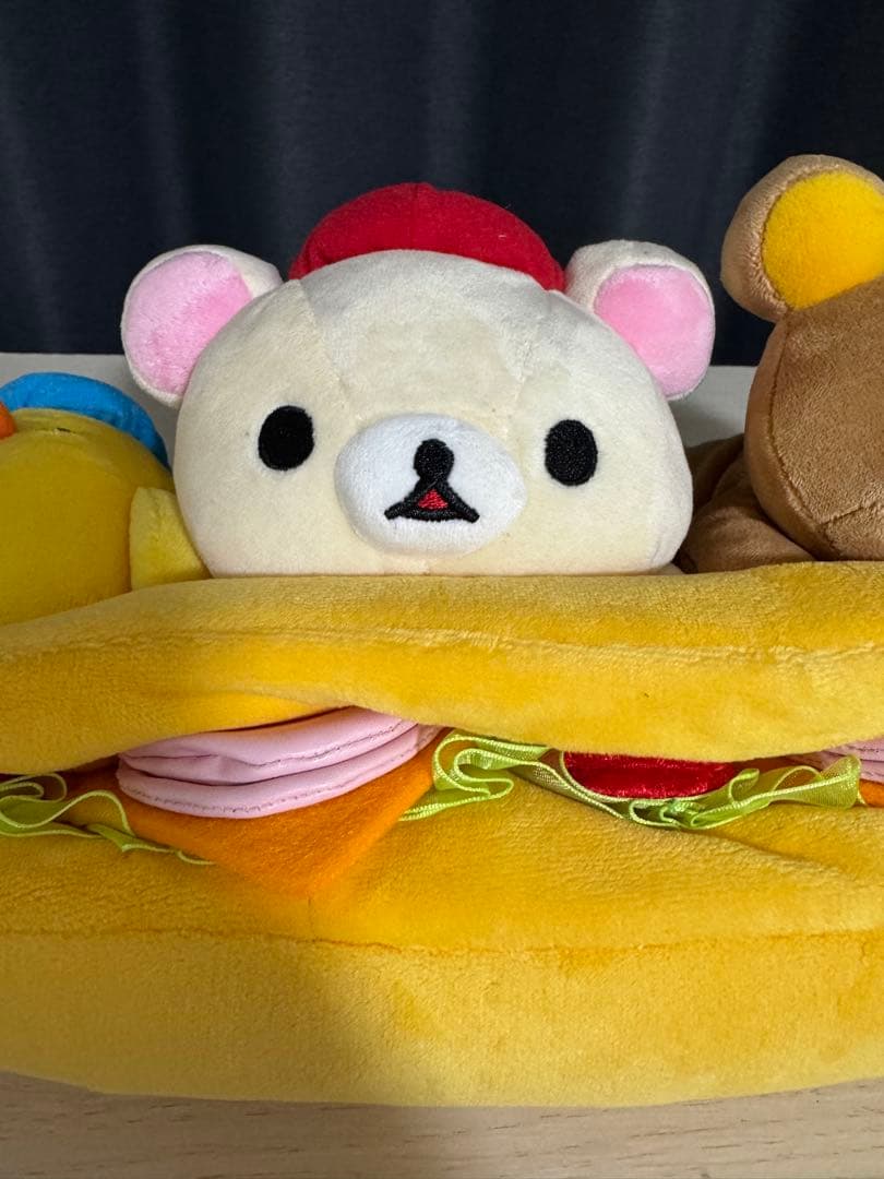 リラックマ＆コリラックマ＆キイロイトリ サンドイッチぬいぐるみ タグ付ストア限定