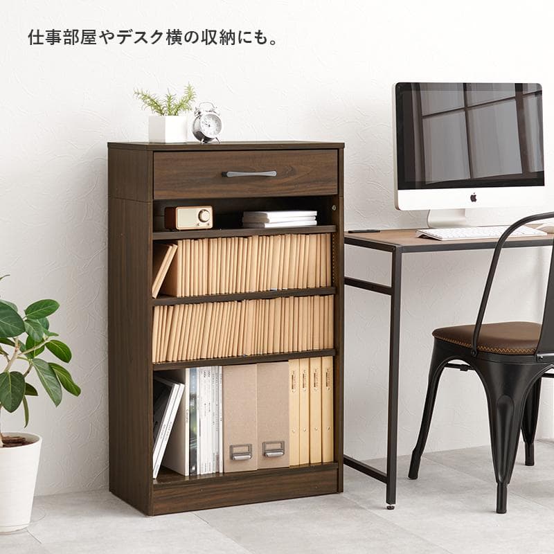 【幅60cm】本棚 薄型 スリム シンプル おしゃれ ブックラック【ナチュラル】