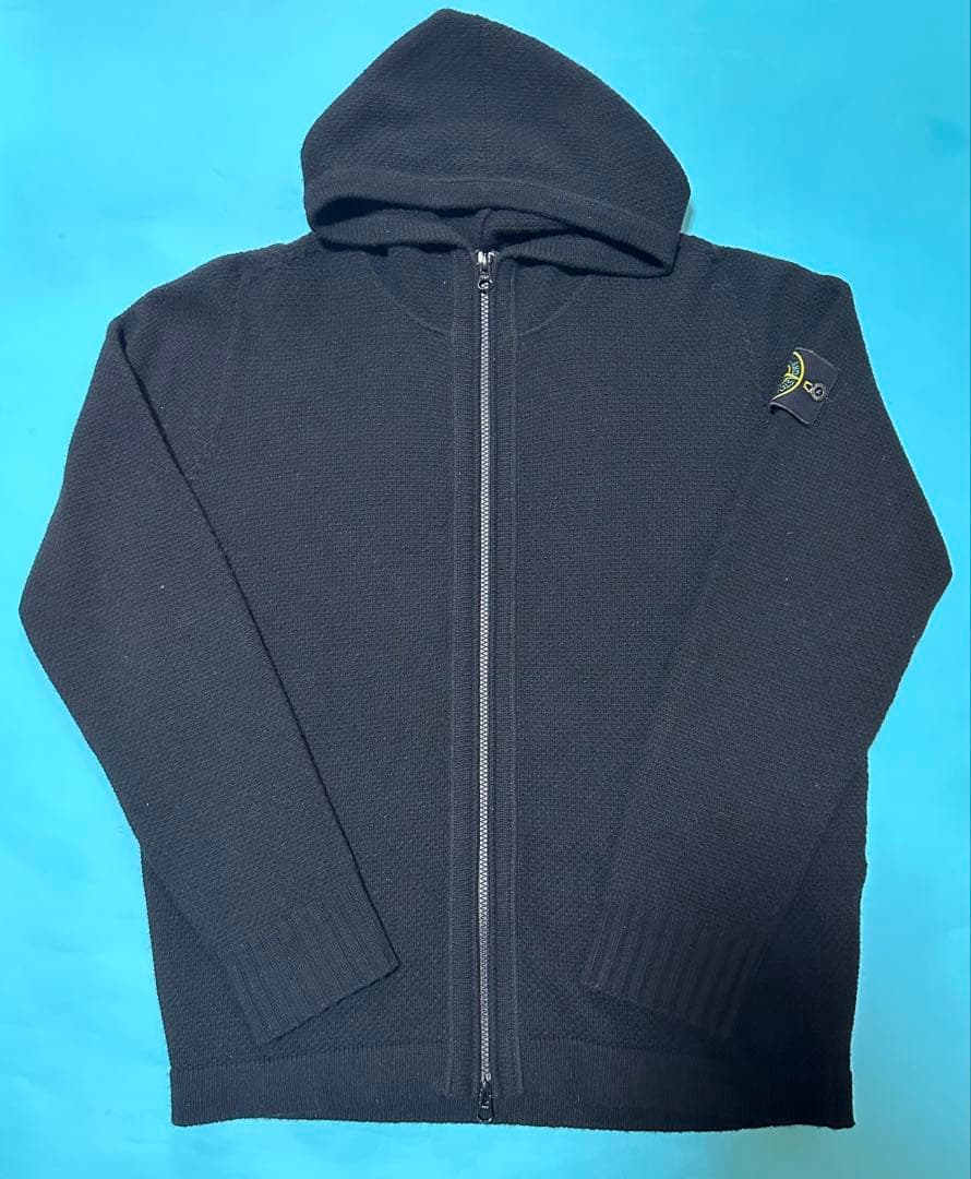 STONE  ブラック フード付きパーカー M