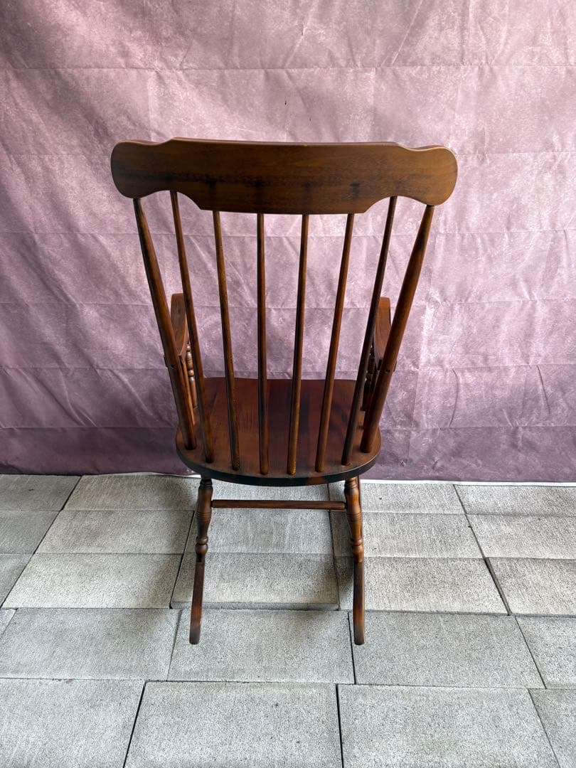 美品 木製 ロッキングチェア 無垢材