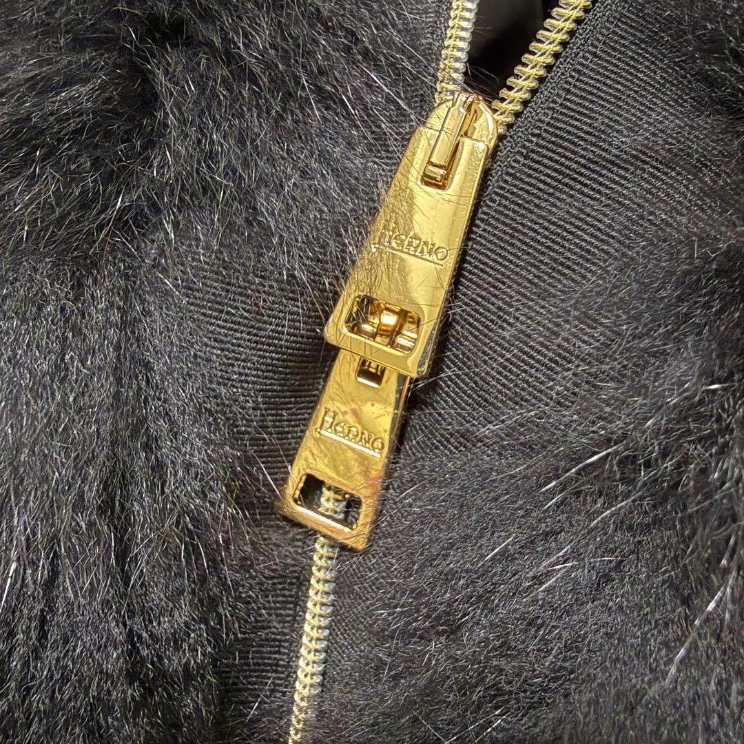 HERNO 2way リアルファー 切り替え ダウンジャケット ダウンベスト