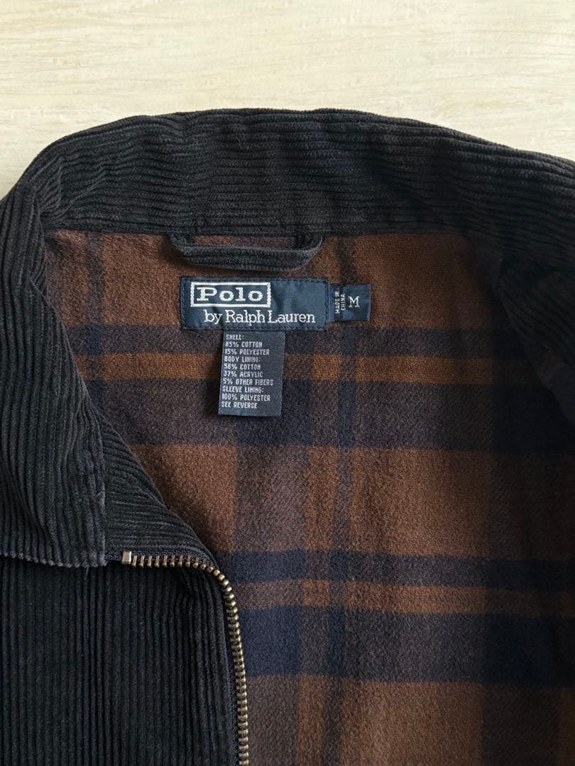 ド*。様 90s Ralph Lauren スイングトップ 黒 コーデュロイ ヴ