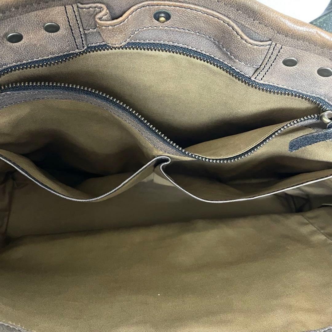 MOTO モト レザー ブラウン トートバッグ