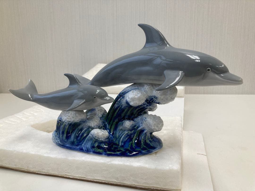 極美品‼️ LLADRO リヤドロ イルカの親子