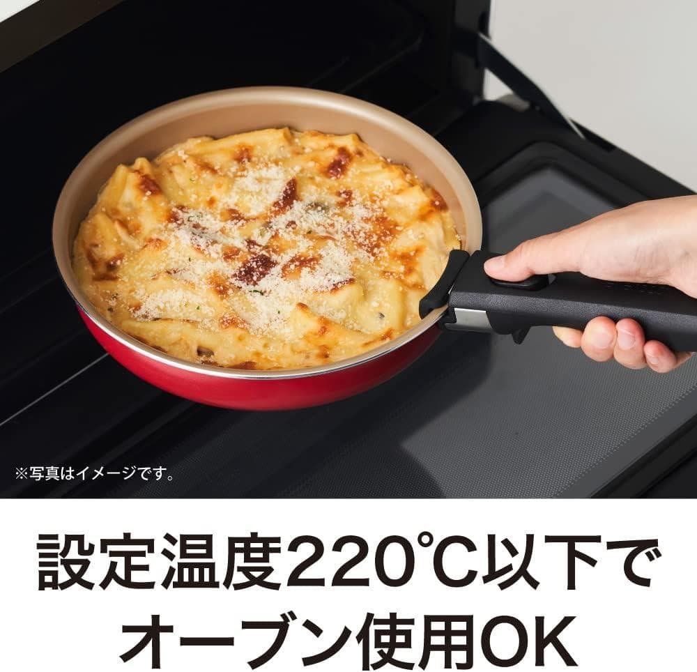 新品 エバークック フライパン6点セット 着脱式 IH対応 レッド