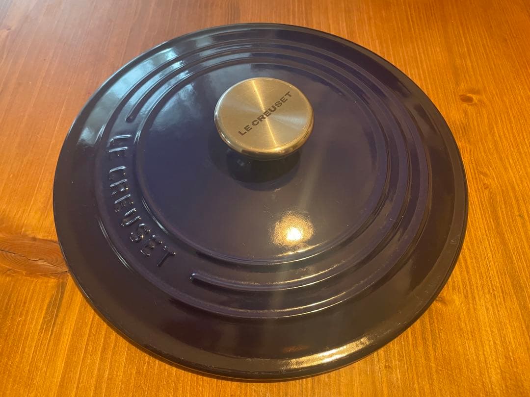 ルクルーゼ　インディゴ　インディゴブルー　ココットロンド　22cm 両手鍋