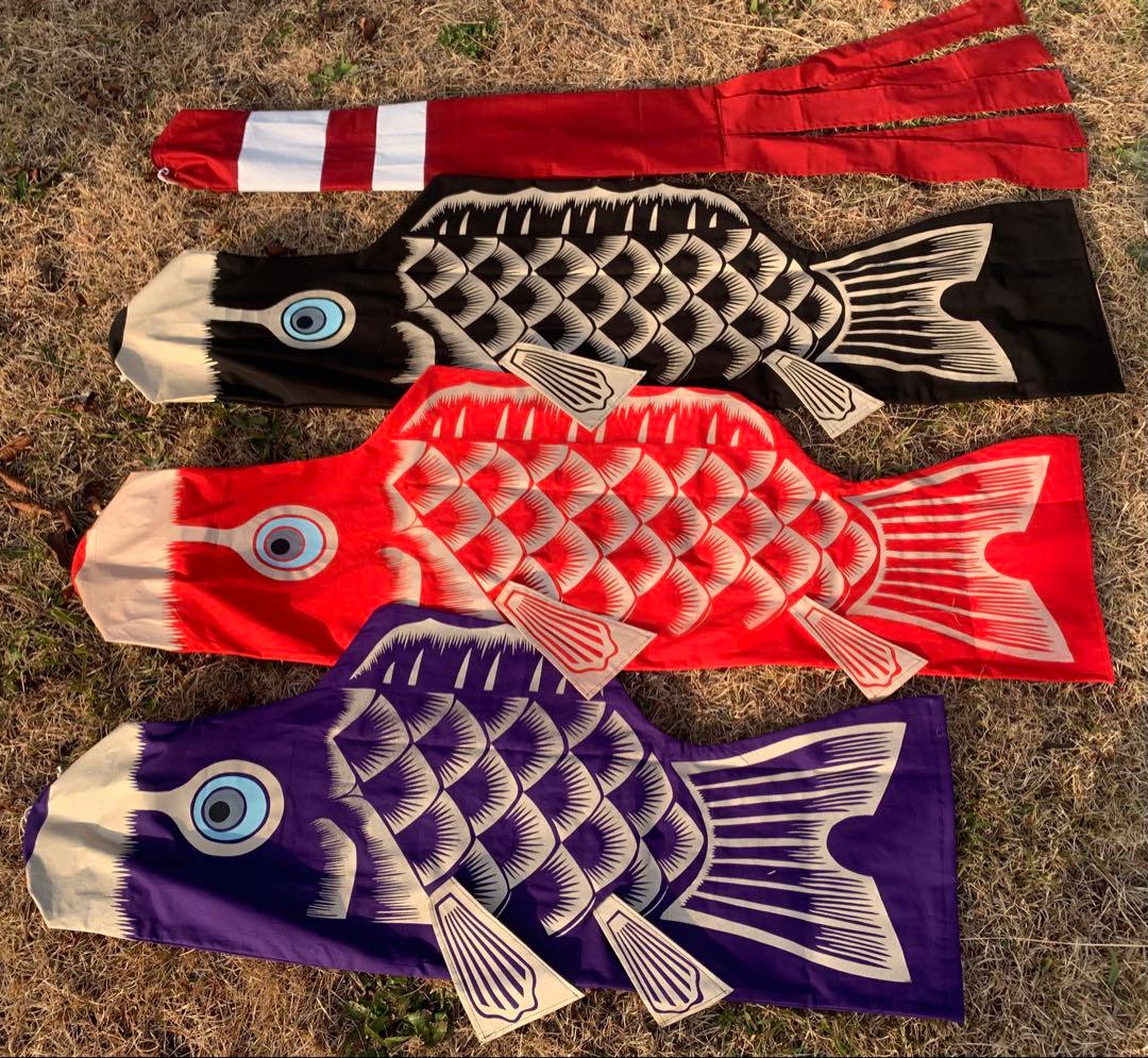 歌川広重「名所江戸百景 水道橋駿河台」手染め鯉のぼり　紫　1.5mセット鯉のぼり