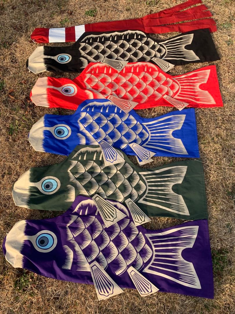 歌川広重「名所江戸百景 水道橋駿河台」手染め鯉のぼり　紫　1.5mセット鯉のぼり