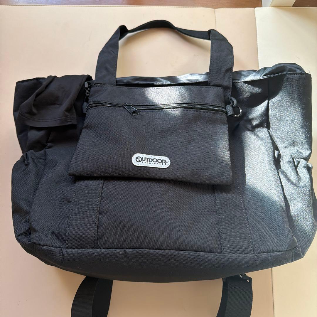 OUTDOOR ブラック マザーズバッグ　4way