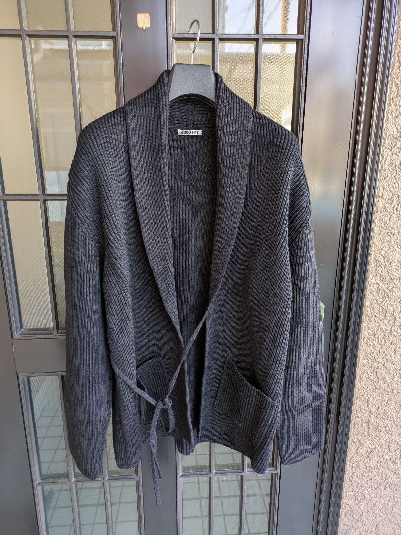 AURALEE　SUPERFINE WOOL RIB KNIT GOWN　5