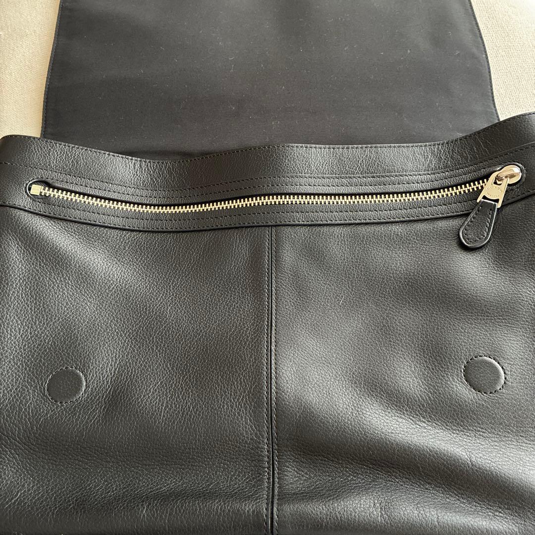 【スーパーマン】コーチ　ブラックレザーメッセンジャーバッグ　未使用