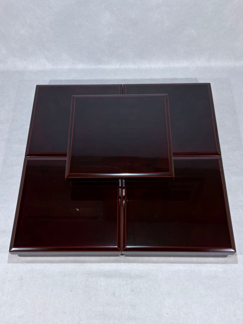 ①輪島塗　光栄堂作　松華堂　五客　美品　共箱　茶道　懐石　送料込