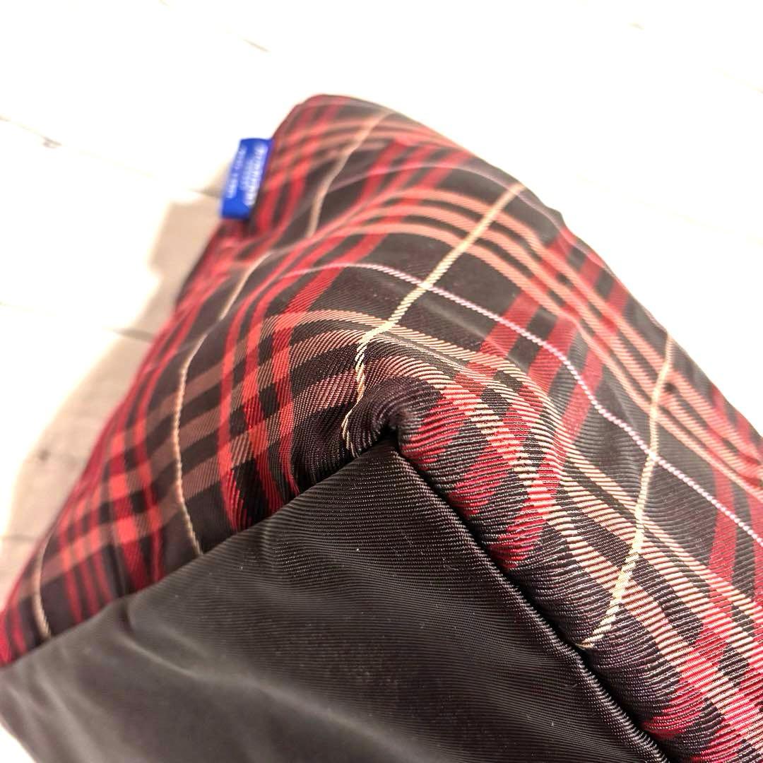 希少カラー バーバリー ブルーレーベル トートバッグ ノバチェック　レッド