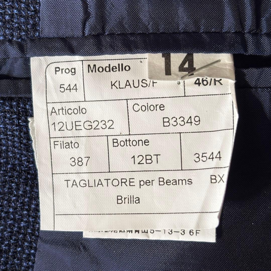 極美品✨️タリアトーレ×ビームスブリッラペルイルグスト別注 ダブルジレ 46 紺