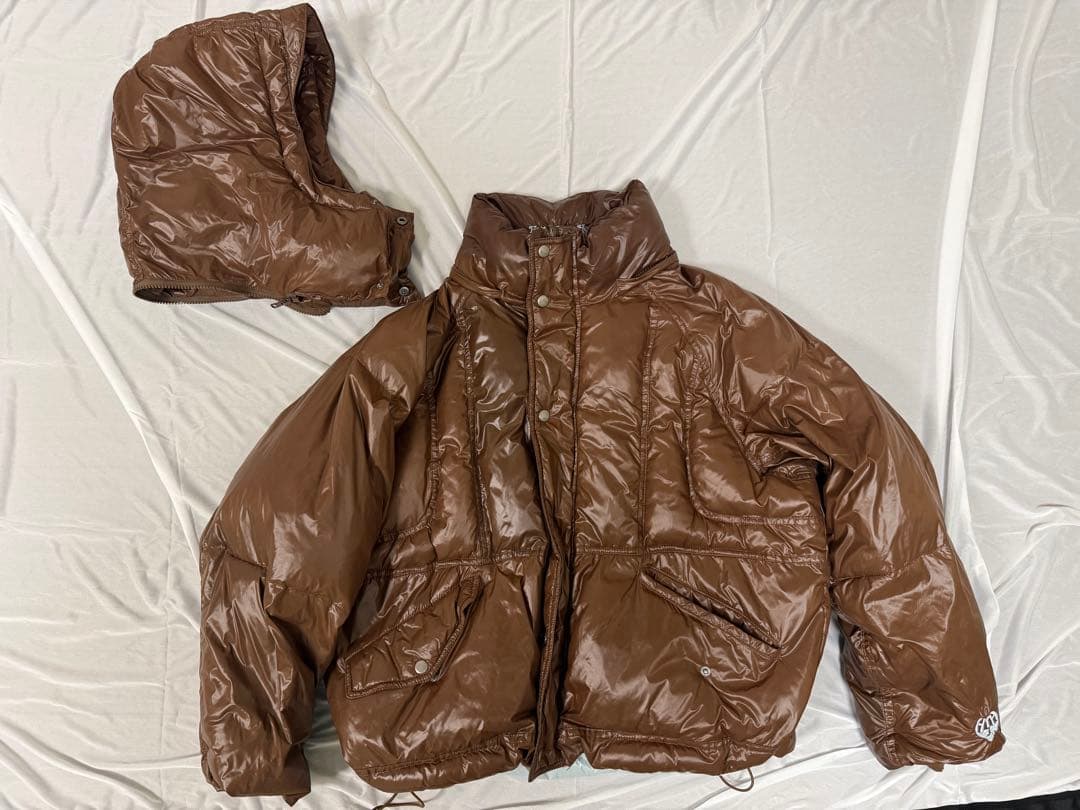 HTH two way puffy down jacket カーキ