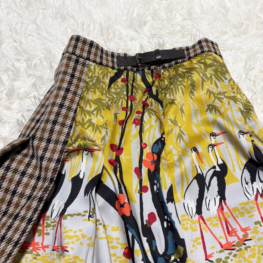 【極美品】ウィークエンドマックスマーラ プリーツフレアスカート アニマル柄