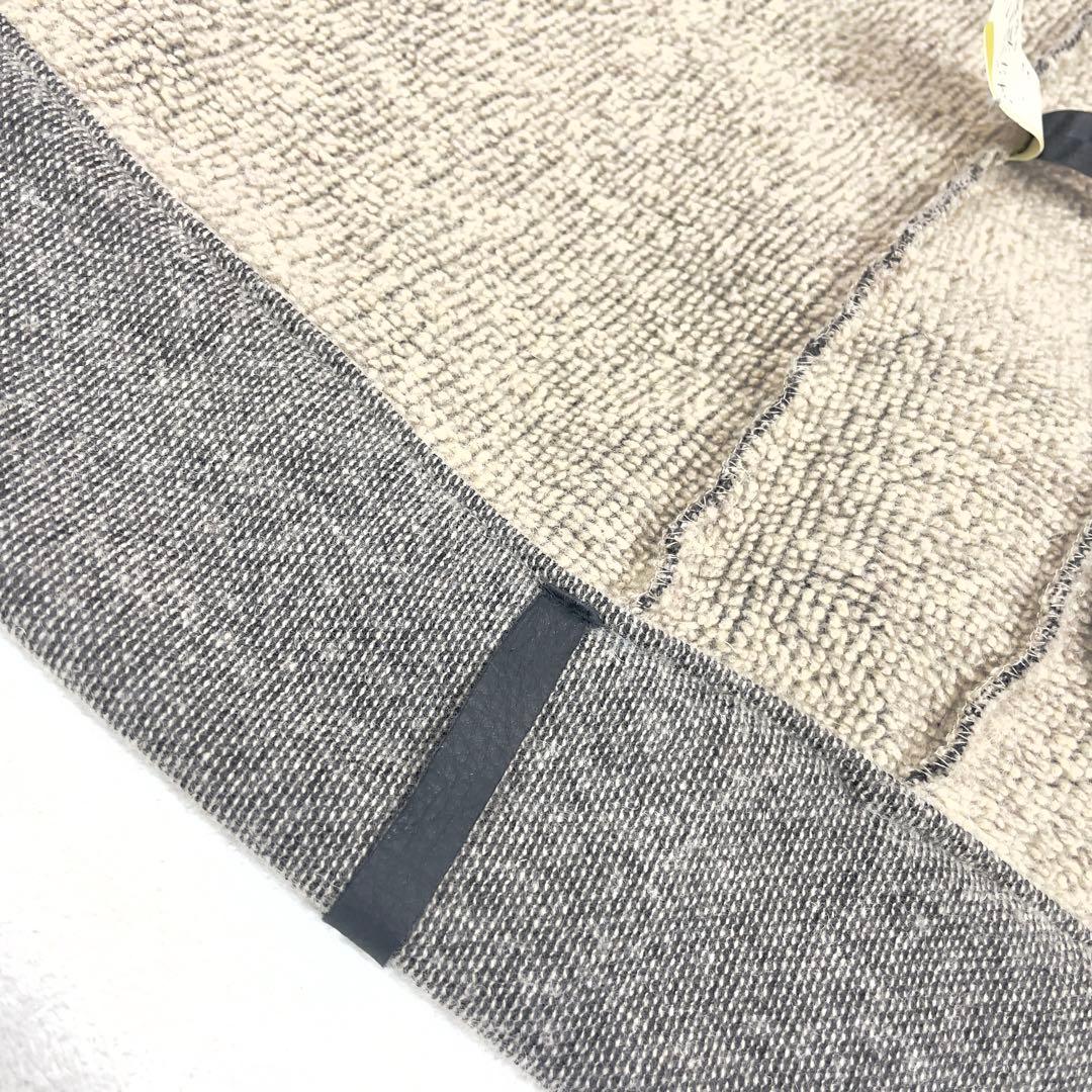 STRUM ウール×コットン ショールカラー ロングカーディガン M グレー