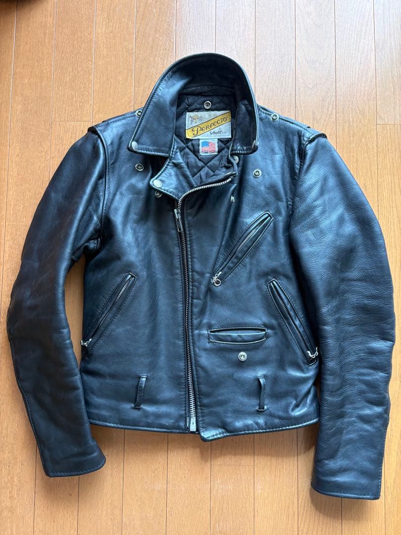 最終値下げカスタム Schott 618 ダブルライダースジャケット 34