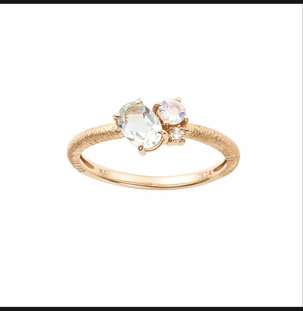 【VERITE】元値44000円 K10YG 指輪 ダイヤモンド リング 13号