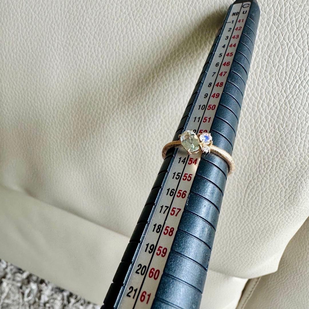 【VERITE】元値44000円 K10YG 指輪 ダイヤモンド リング 13号