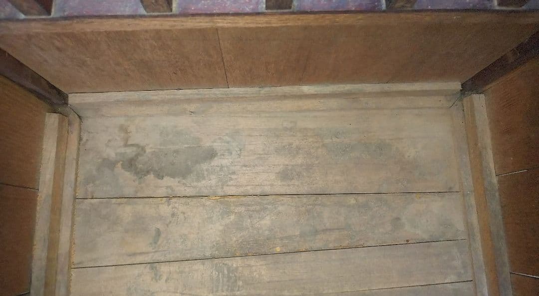 【匿名配送＆送料込】木製　箱火鉢 アンティーク 古道具　手あぶり