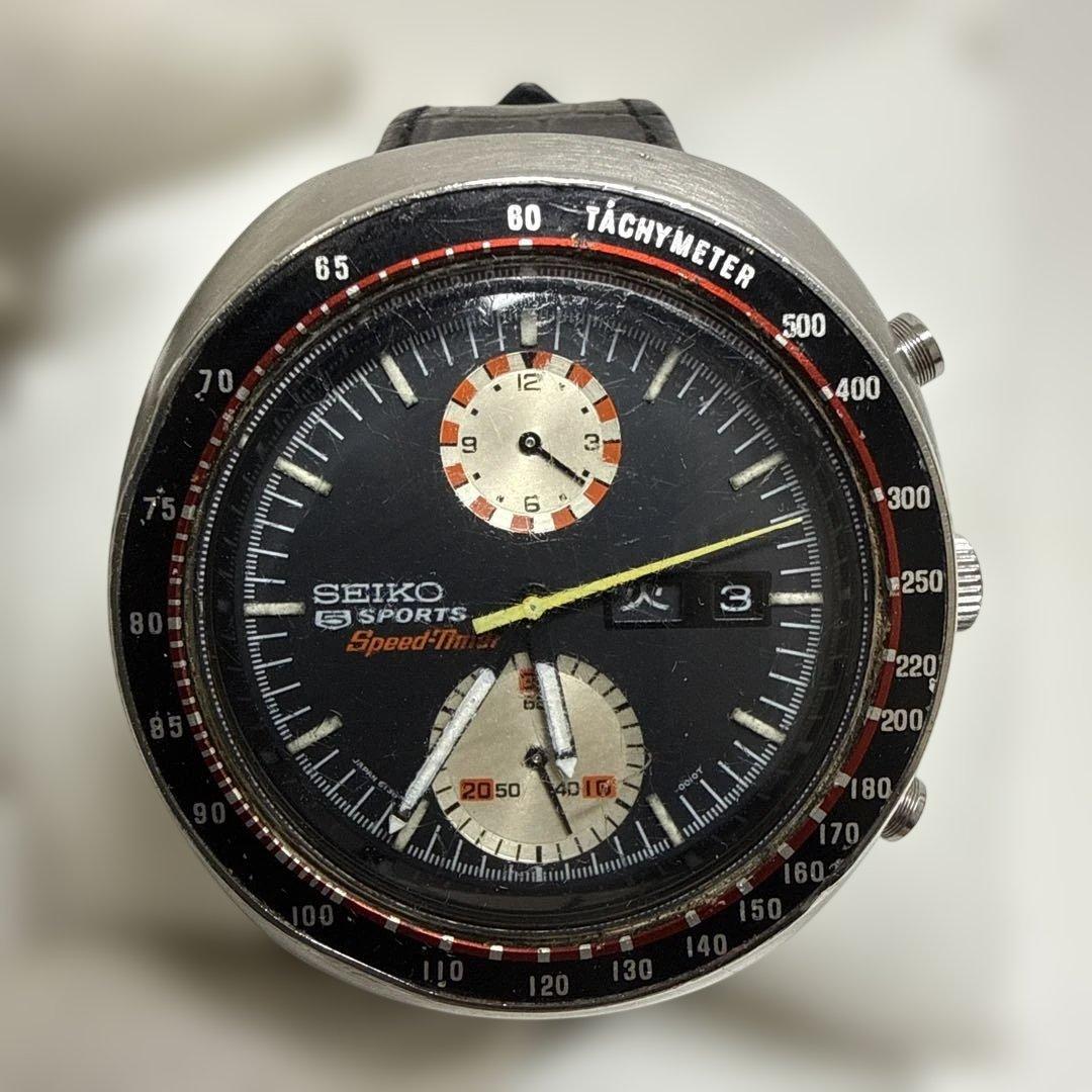 ＭacSEIKO Speed-Timer 自動巻き時計 タキメーター付き