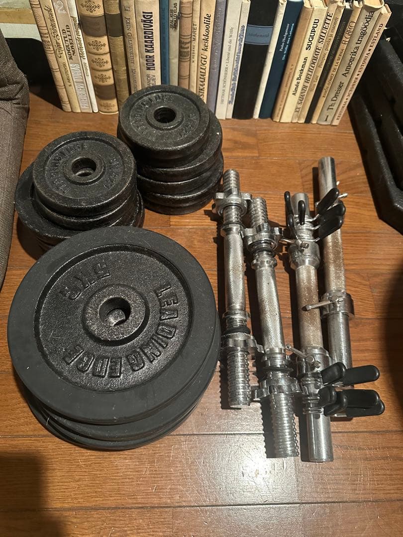 ダンベルセット　合計45kg　シャフト付属