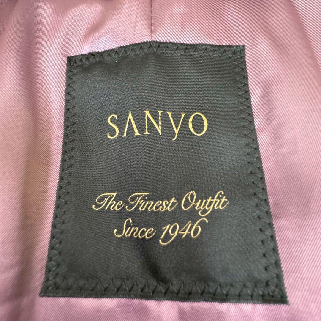 極美品✨ SANYO 100年コート ステンカラーコート 比翼 ライナー付 LL