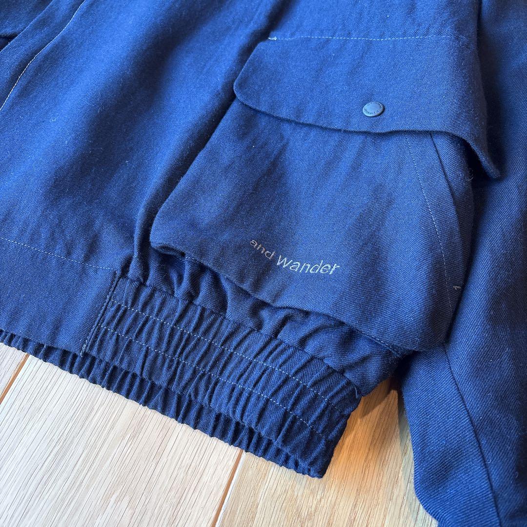 【美品・定価5.7万】and wander ジップアップコットンウールブルゾン