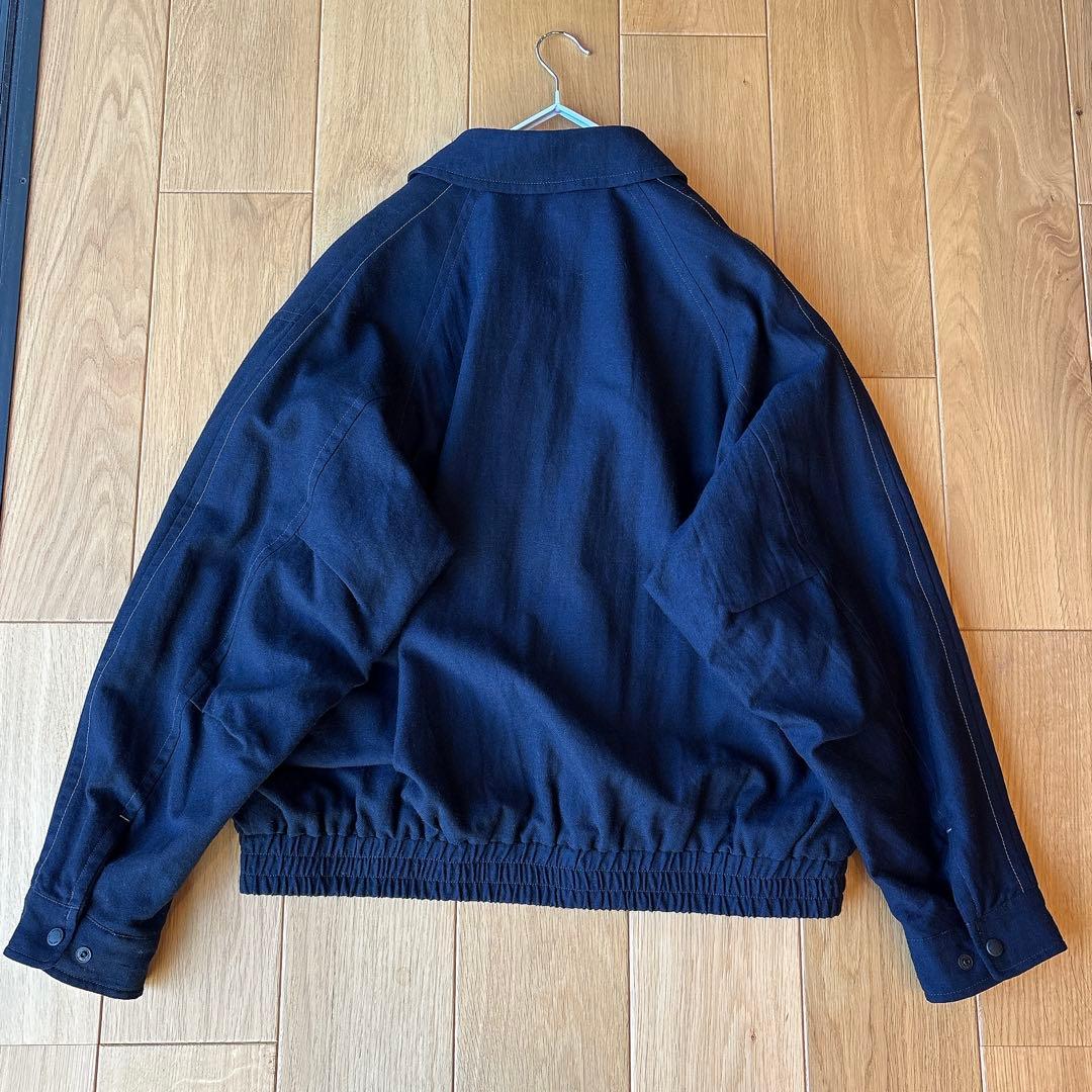 【美品・定価5.7万】and wander ジップアップコットンウールブルゾン