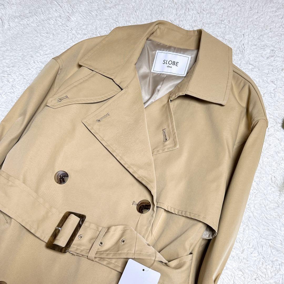 タグ付き/24年/スローブイエナ　コットンライクウオッシャブルトレンチコート