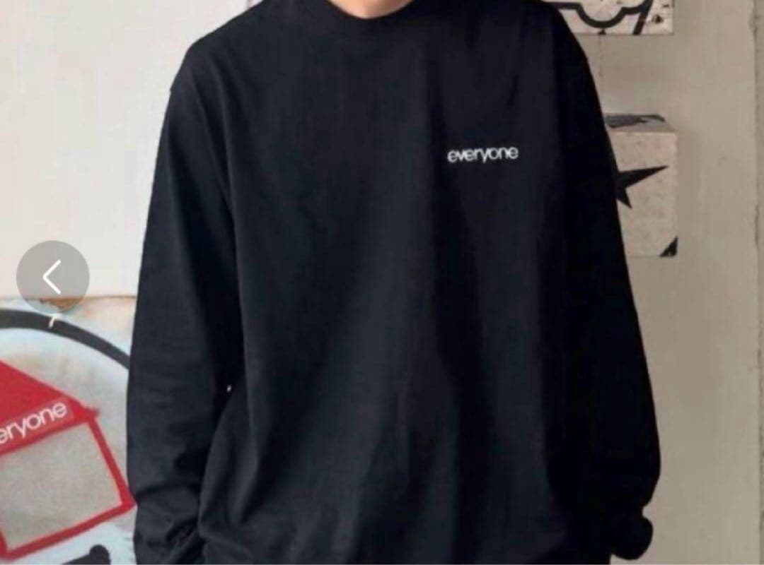 【新品未使用】everyone long sleeve T logo black