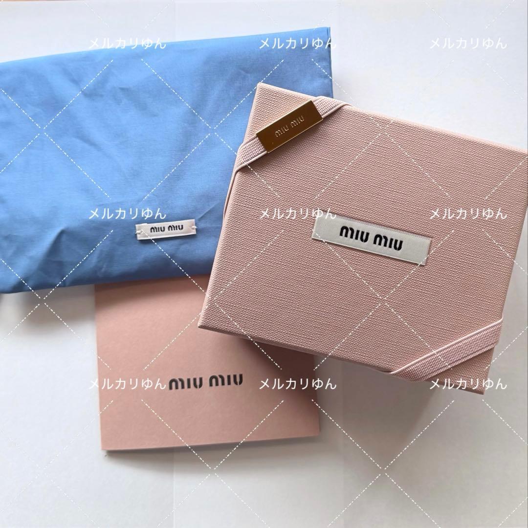 【極美品】MiuMiu マテラッセレザー 財布 三つ折り 付属品完備