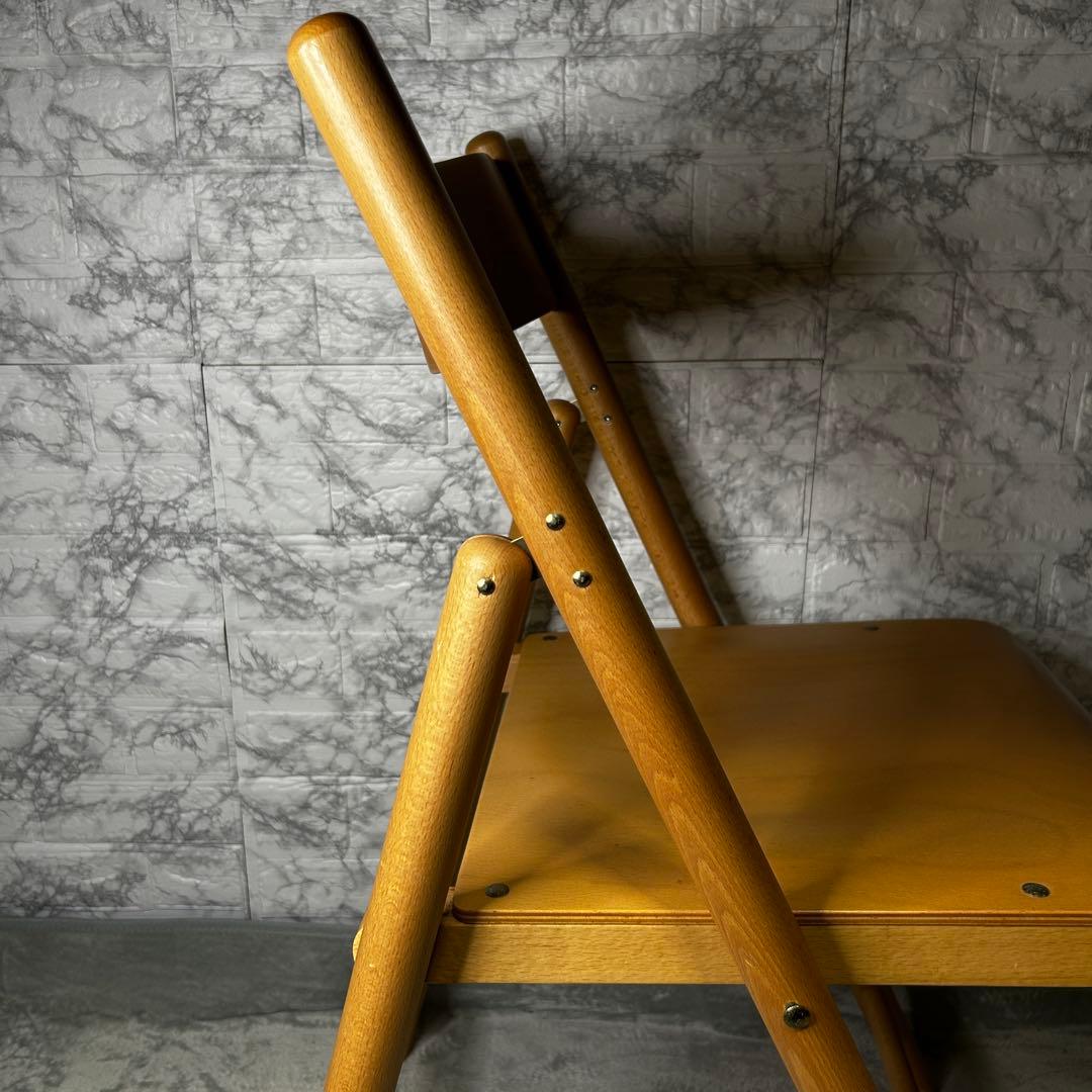 【廃盤・2脚セット】無印良品 折りたたみ椅子 パイプチェア 美品