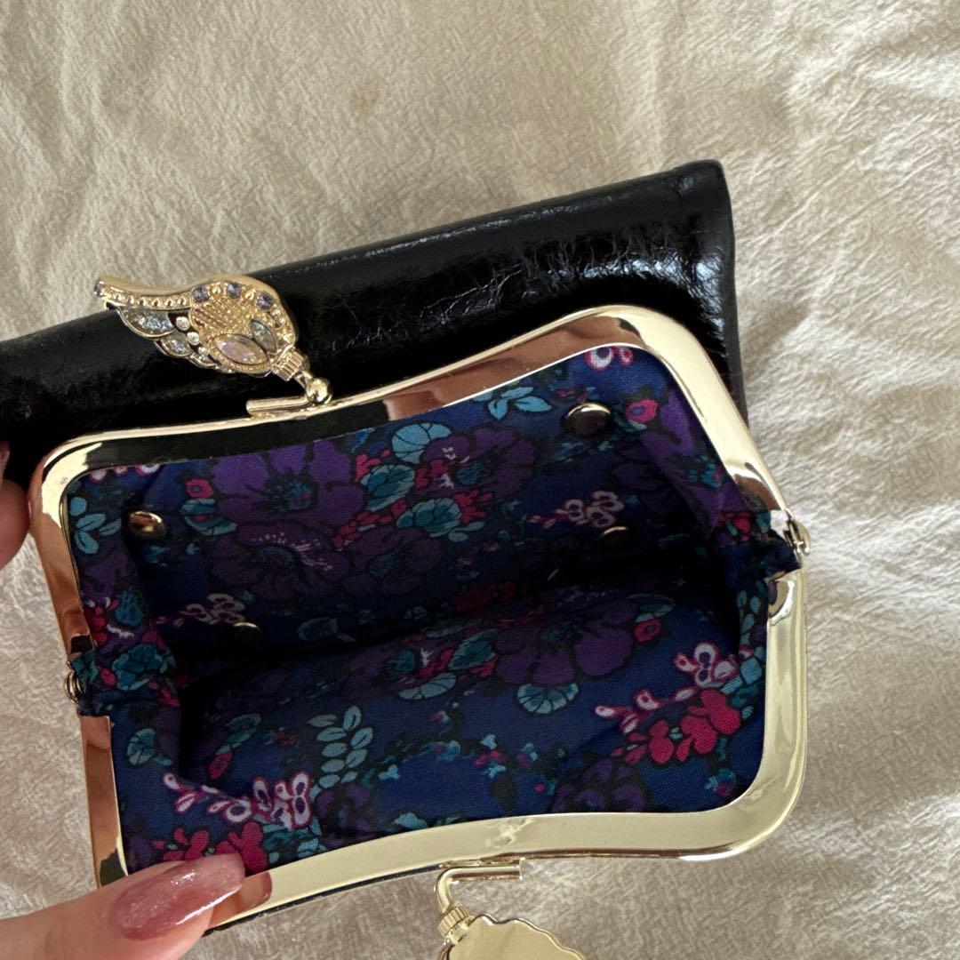 ANNA SUI ブラック 二つ折り財布