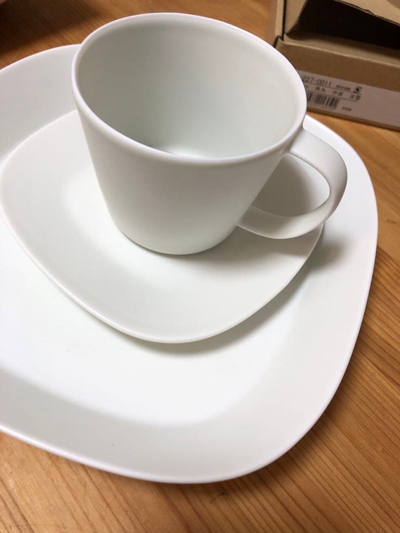 たち吉　ホワイトカップとプレートセット　おいしい食器